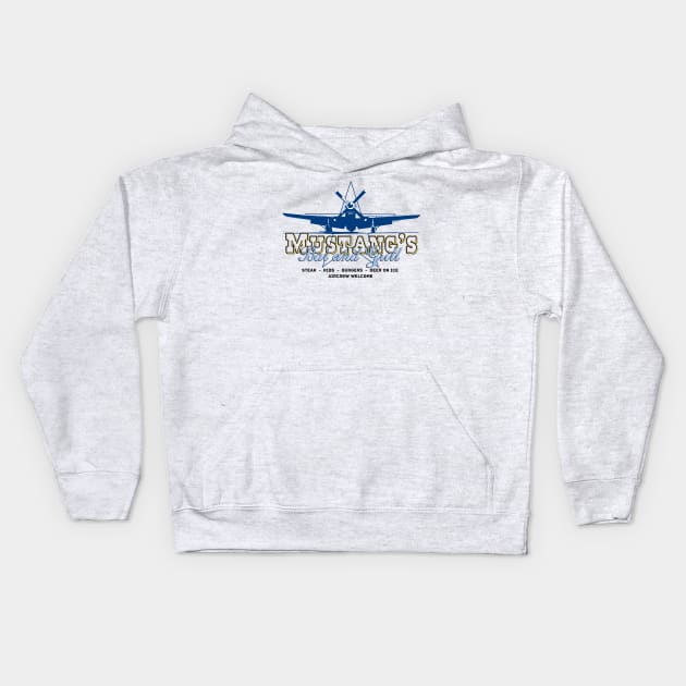 Mustangs Bar and Grill Kids Hoodie by Siegeworks